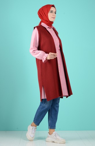 Claret red Gilet 4225-07