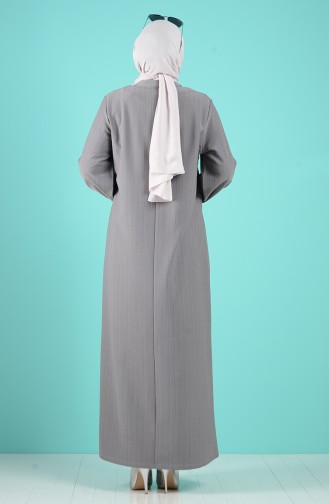 Dark gray Abaya 8373-01