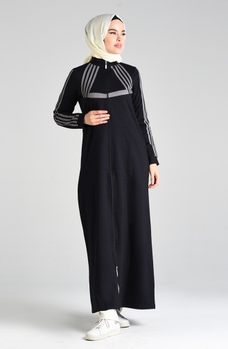 Navy Blue Abaya 9177-02