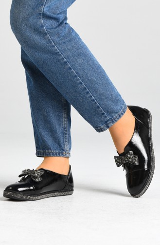 Schwarz Tägliche Schuhe 1057-03