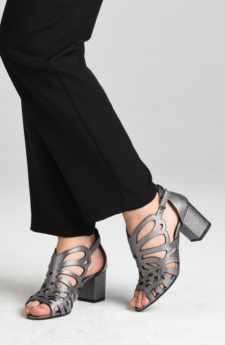 Silver Gray High Heels 1360-03
