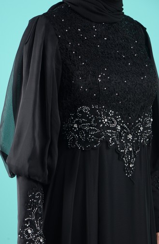 Schwarz Hijab-Abendkleider 52776-02