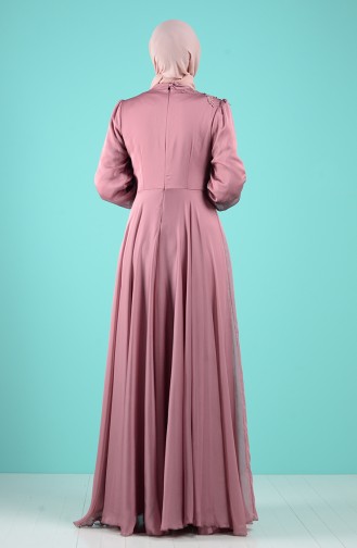Beige-Rose Hijab-Abendkleider 52780-02