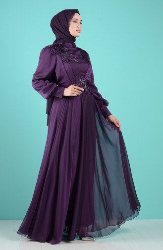 Purple İslamitische Avondjurk 52780-03