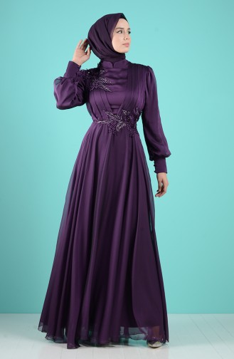 Lila Hijab-Abendkleider 52780-03
