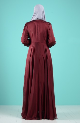 Habillé Hijab Bordeaux 52780-04