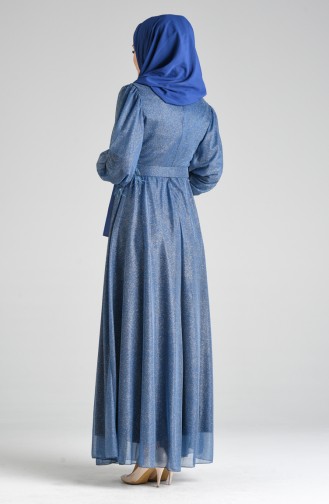 Indigo Hijab-Abendkleider 4212-02