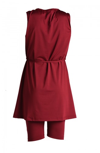 Claret red Swimsuit Hijab 20102-01