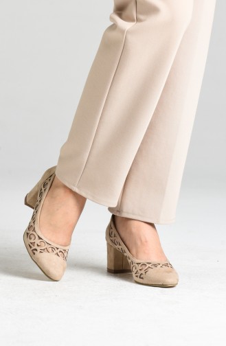 Chaussures a Talons Beige Sable 1167-01