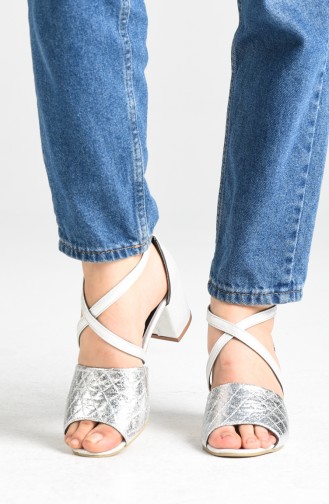 Silver Gray High Heels 9049-02