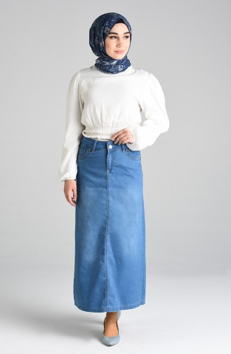 Jeansblau Rock 2108-01