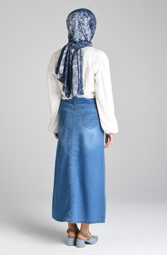 Jeansblau Rock 2108-01