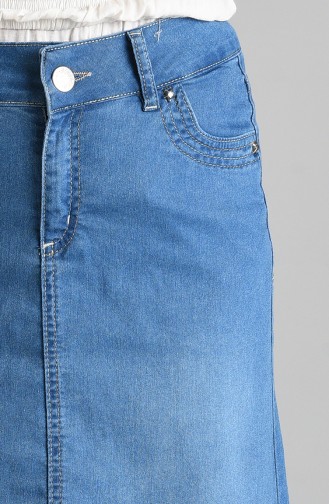 Jeansblau Rock 2108-01