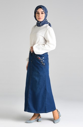 Navy Blue Skirt 2168-02