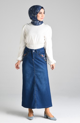 Navy Blue Skirt 2168-02