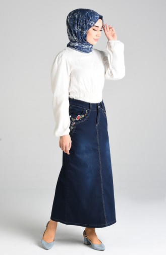 Dark Navy Blue Rok 2168-03