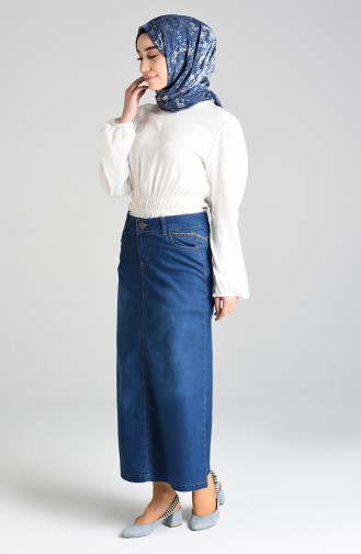 Navy Blue Skirt 2172-01