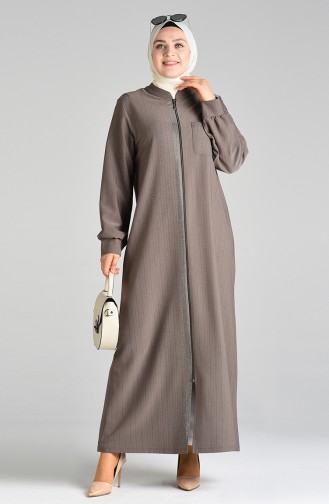 Dark Mink Abaya 8373-03