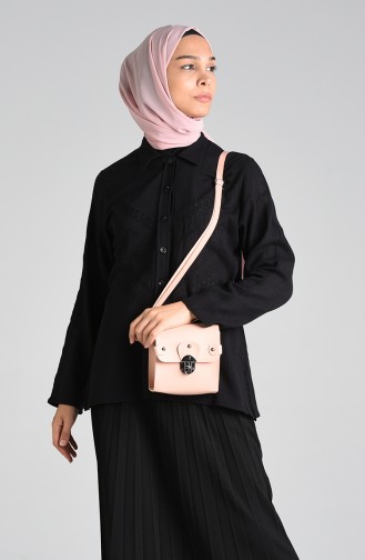 Black Overhemdblouse 0032-01