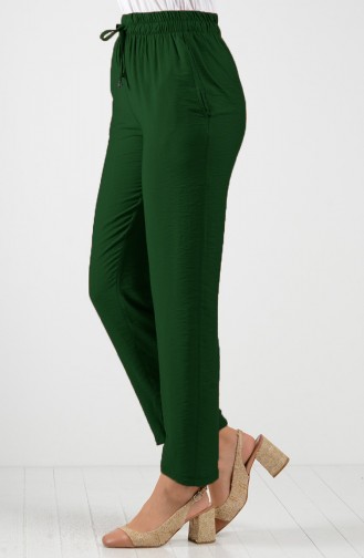 Aerobin Fabric Trousers with Pockets 0151a-08 Green 0151A-08