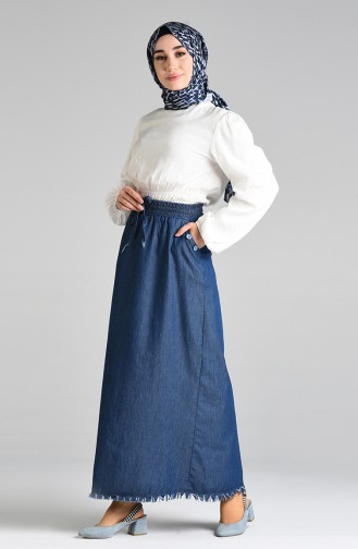 Navy Blue Skirt 2326A-01