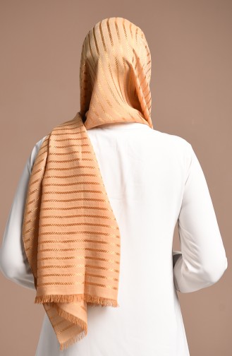 Otantik Sim Şeritli Şal 13180-18 Hardal