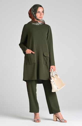 Aerobin Fabric Tunic Trousers Double Suit 5550-04 Khaki 5550-04