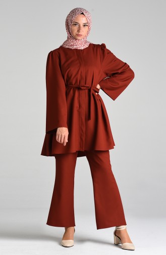 Belted Tunic Trousers Double Suit 0285-06 Dark Tile 0285-06