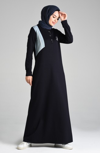 Robe Hijab Bleu Marine 9231-02