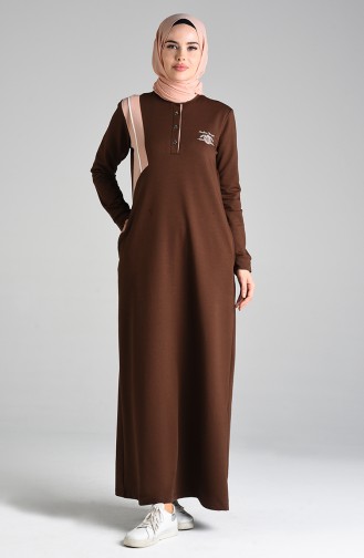 Robe Hijab Brun Foncé 9231-04