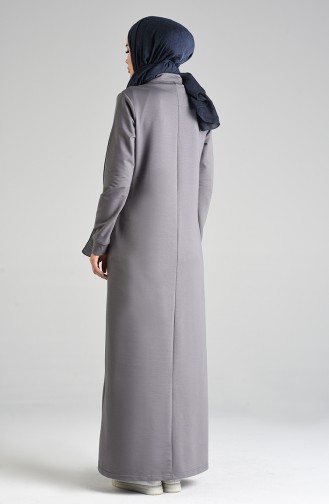 Rauchgrau Hijab Kleider 9231-05