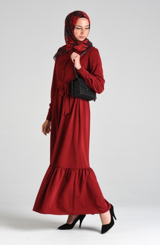 فستان أحمر كلاريت 0912-07