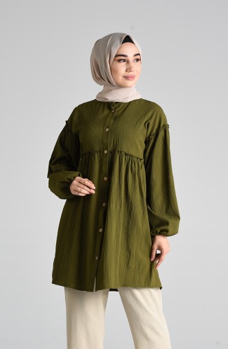 Büzgülü Tunik 1399-05 Haki