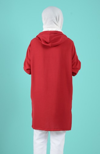 Kapüşonlu Tunik 8026-02 Bordo