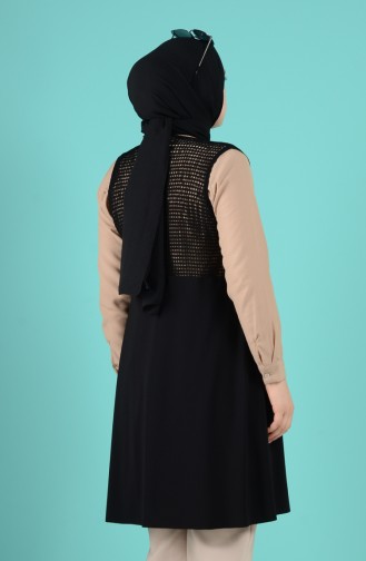 Schwarz Strickjacke 5495-01
