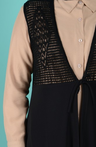 Schwarz Strickjacke 5495-01