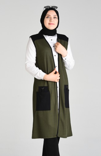 Khaki Gilet 1504-03