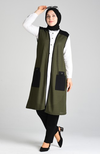 Khaki Waistcoats 1504-03