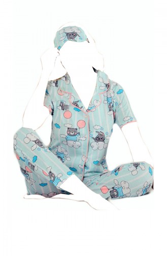 Blau Pyjama 5585-8