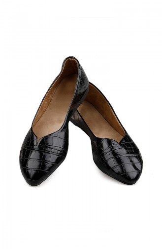 Black Women`s Flats 0165-03