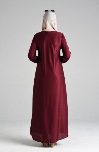Elastic Sleeve Dress 1907-08 Burgundy 1907-08