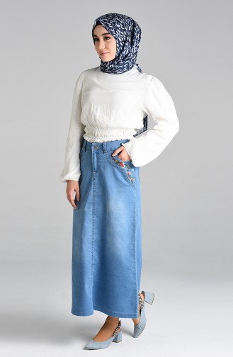 Denim Blue Skirt 2168-01