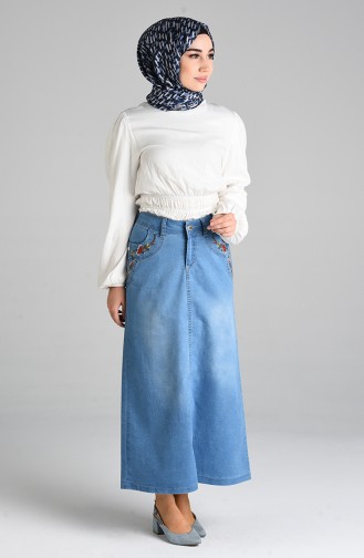 Denim Blue Skirt 2168-01