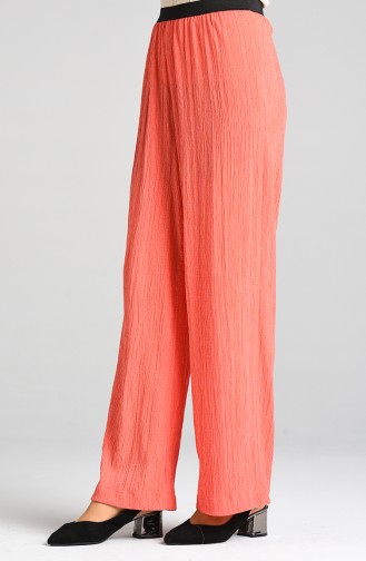 Elastic wide-leg Trousers 1056-04 Coral 1056-04