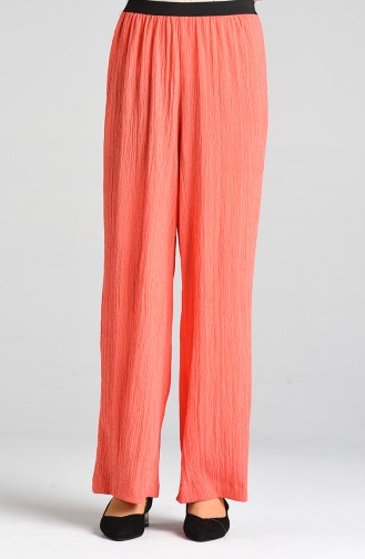 Elastic wide-leg Trousers 1056-04 Coral 1056-04