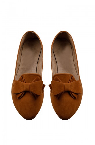 Tan Women`s Flats 0126-10