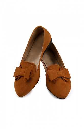 Tobacco Brown Woman Flat Shoe 0126-10