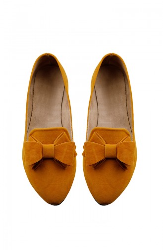 Saffron Colored Women`s Flats 0126-11