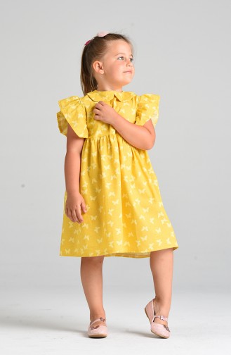 Mustard Kinderjurk 4602-01