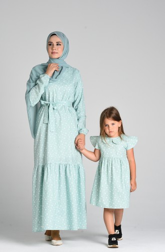 Robe Hijab Vert menthe 4603-03